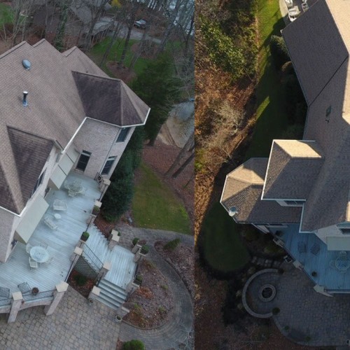 roof washing on moss lake