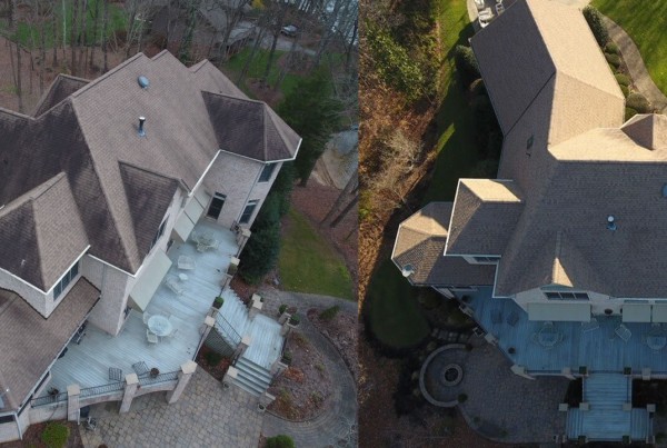 roof washing on moss lake