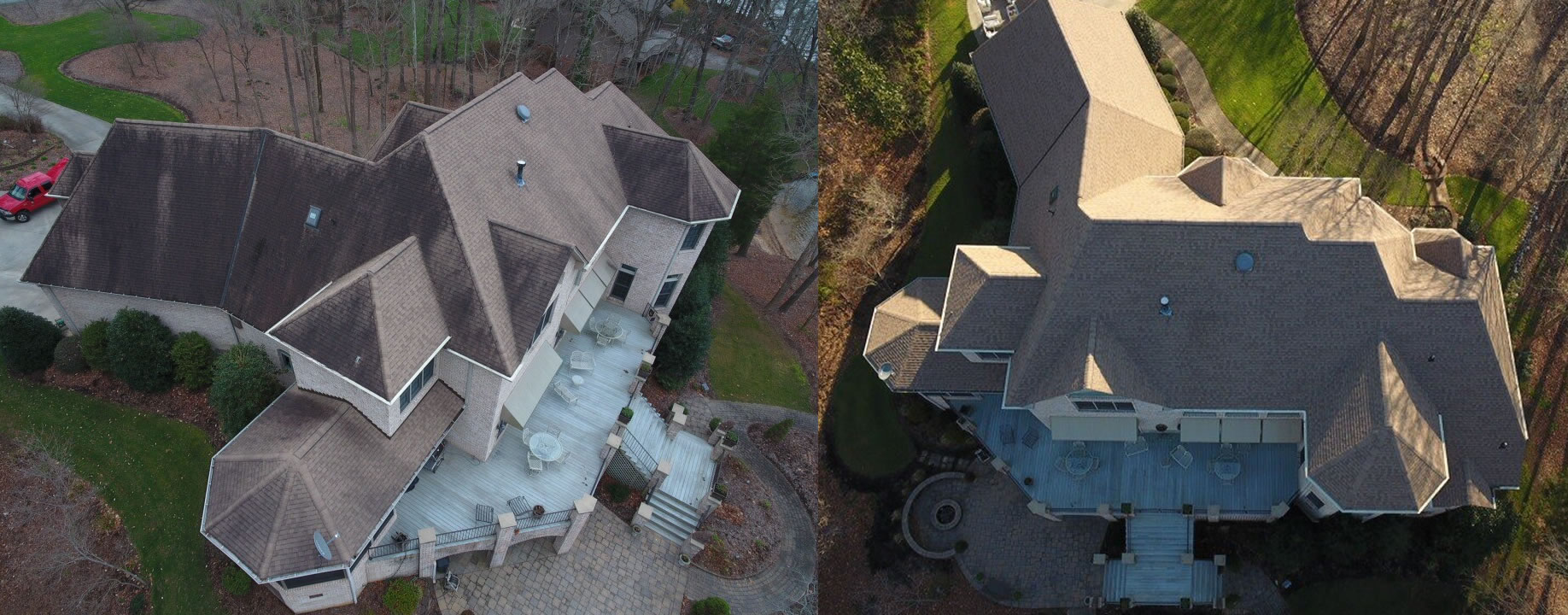 roof washing on moss lake